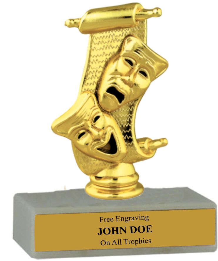 Budget Drama Award Trophy for school theater programs