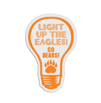 Bulb Shaped Custom Badge - Click to enlarge