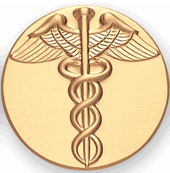 Caduceus Litho Medal Insert - Click to enlarge