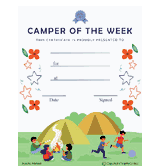 Camper of the Week Award