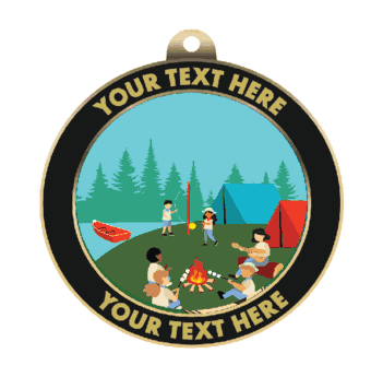Campers Insert Medal with Personalized Rim - Click to enlarge