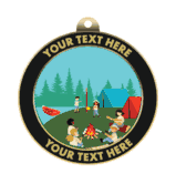 Campers Insert Medal with Personalized Rim