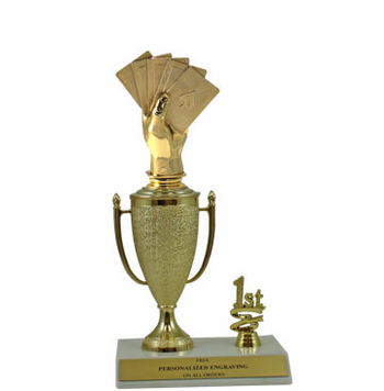 Cards / Poker 1st, 2nd and 3rd Place Award Cup Trophy - Click to enlarge