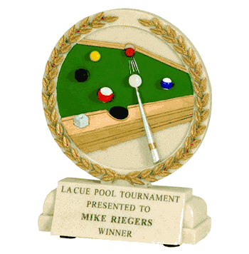 Cast Stone Billiards Trophy - Click to enlarge