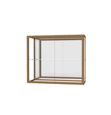 Champion Wall-Mounted Display Case w/ Mirror Back and Champagne Aluminum Frame, 1 Shelf, 30"H x 36"W x 14"D