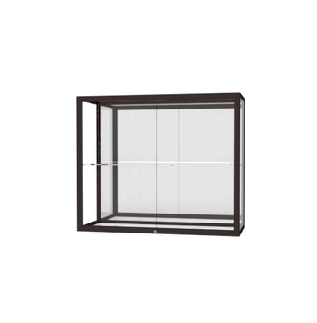 Champion Wall-Mounted Display Case w/ Mirror Back and Dark Bronze Aluminum Frame, 1 Shelf, 30"H x 36"W x 14"D - Click to enlarge