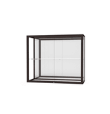 Champion Wall-Mounted Display Case w/ Mirror Back and Dark Bronze Aluminum Frame, 1 Shelf, 30"H x 36"W x 14"D