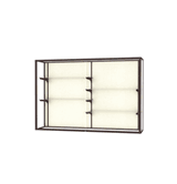 Champion Wall-Mounted Display Case w/ Plaque Fabric Back and Dark Bronze Aluminum Frame, 48"H x 72"W x 16"D