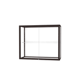 Champion Wall-Mounted Display Case w/ White Laminate Back and Dark Bronze Aluminum Frame, 1 Shelf, 30"H x 36"W x 14"D