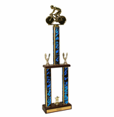 Championship Bicycle Trophy - Wood Base