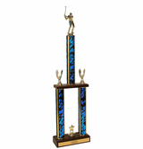 Championship Golf Trophy - Wood Base