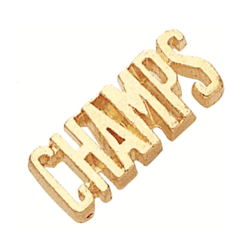 Champs Letter Pins - Click to enlarge