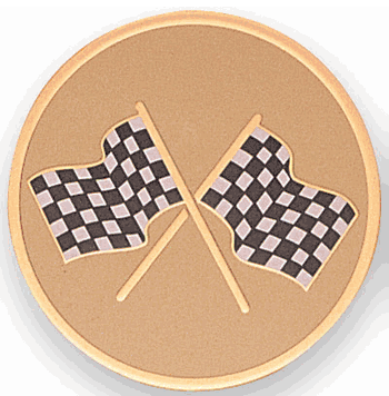 Checkered Flags Racing Litho Medal Insert - Click to enlarge