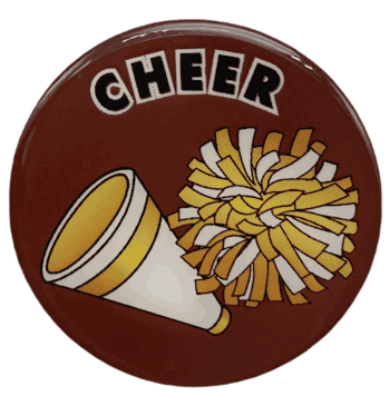 Cheer Epoxy Decal (2") - Click to enlarge