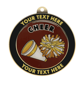 Cheer Insert Medal with Personalized Rim - Click to enlarge