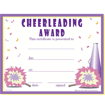 Cheerleader Free Template - Click to enlarge