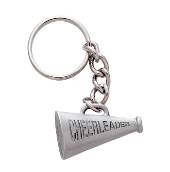 Cheerleader Pewter Key Chains - Click to enlarge