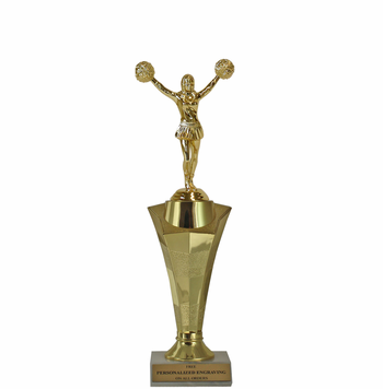 Cheerleader Star Column Trophy - Click to enlarge