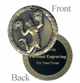 2" Antique Cheerleading Medal