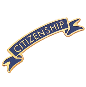 Chenille CITIZENSHIP Pins - Click to enlarge