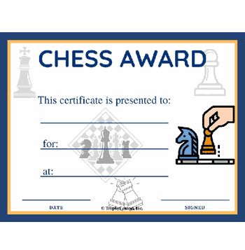 Chess Award Free Template - Click to enlarge