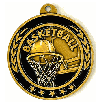 Classic Antique Gold Medal: Basketball - Click to enlarge