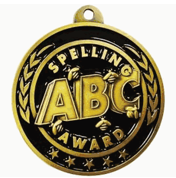 Classic Antique Gold Medal: Spelling - Click to enlarge
