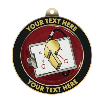 Coach Insert Medal with Personalized Rim - Click to enlarge