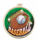 Color Baseball Medal (2 3/16 Inch)