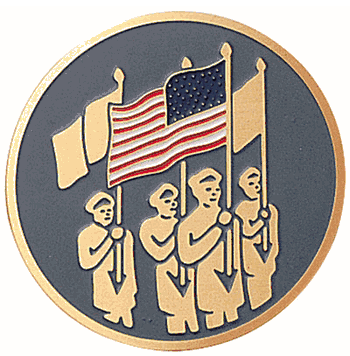 Color Guard Male Medal Insert (Etched) - Click to enlarge