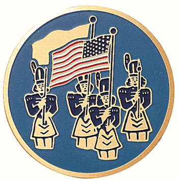 Color Guard Medal Insert (Etched) - Click to enlarge