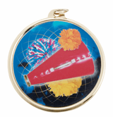 Color Cheer Medals with Megaphone & Poms (2 3/16 Inch)