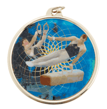 Color Medals (2 3/16 Inch) - Men's Gymnastics - Click to enlarge
