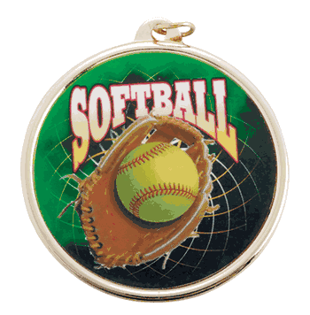 Color Medals (2 3/16 Inch) - Softball - Click to enlarge
