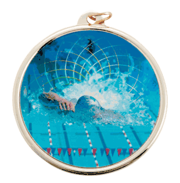 Color Medals (2 3/16 Inch) - Swimming - Click to enlarge