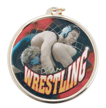 Color Medals (2 3/16 Inch) - Wrestling - Click to enlarge