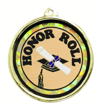 Colorful Honor Roll Award Medal - Click to enlarge
