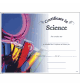 Colorful Science Award Certificates