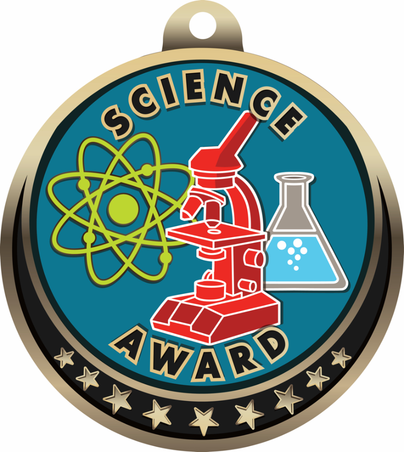 Colorful Science Insert Medals | TrophyCentral