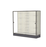 Colossus Display Case, w/ Plaque Fabric back and Dark Bronze Aluminum Frame, 66"H x 72"W x 20"D
