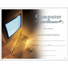 Computer Certificates, Photo Computer Certificate | TrophyCentral