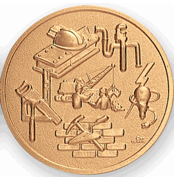 Construction Litho Medal Insert - Click to enlarge
