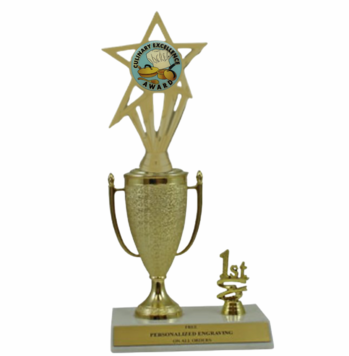 Cooking 1st, 2nd and 3rd Place Award Cup Trophy - Click to enlarge
