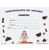 Cooking Award Free Template (Female)