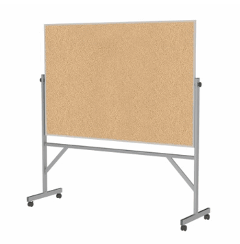 Cork Bulletin Board with Aluminum Frame, 4'H x 6'W - Click to enlarge