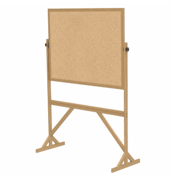 Cork Bulletin Board with Wood Frame, 3'H x 4'W - Click to enlarge