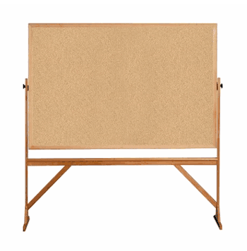 Cork Bulletin Board with Wood Frame, 4'H x 6'W - Click to enlarge