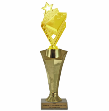 Cornhole Star Column Trophy - Click to enlarge