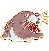 Cougar Mascot Lapel Pins with Color Finish