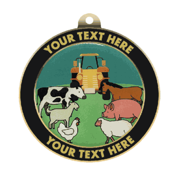 County Fair Insert Medal with Personalized Rim - Click to enlarge